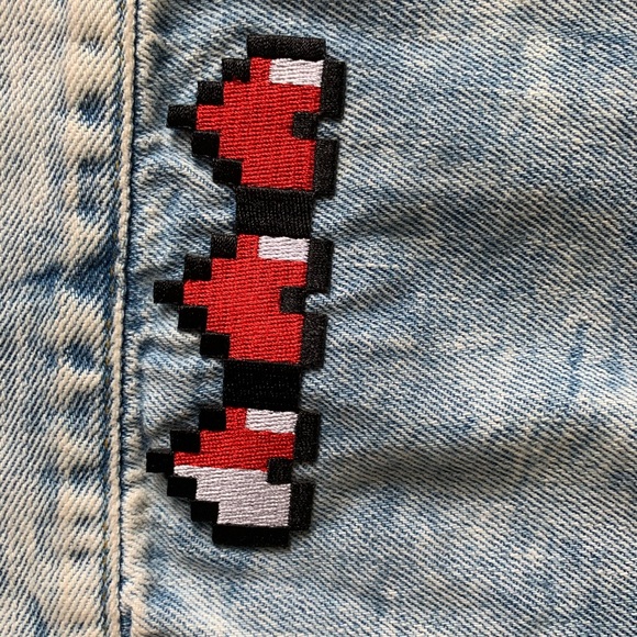 One-of-a-Kind Jean Jacket with Patches - Picture 4 of 4